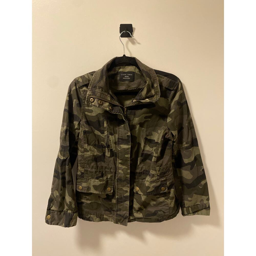Love Tree Camouflage Utility Anorak Jacket-Size M